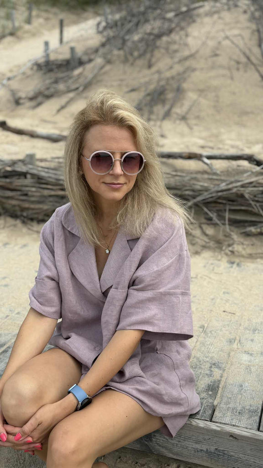 Linen Shorts – Ash Rose - LinumLenis