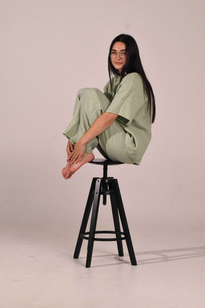 Linen Pants – Matcha - LinumLenis