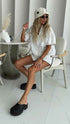 Short Sleeve & Pants – Natural Linen Set in Pure White - LinumLenis