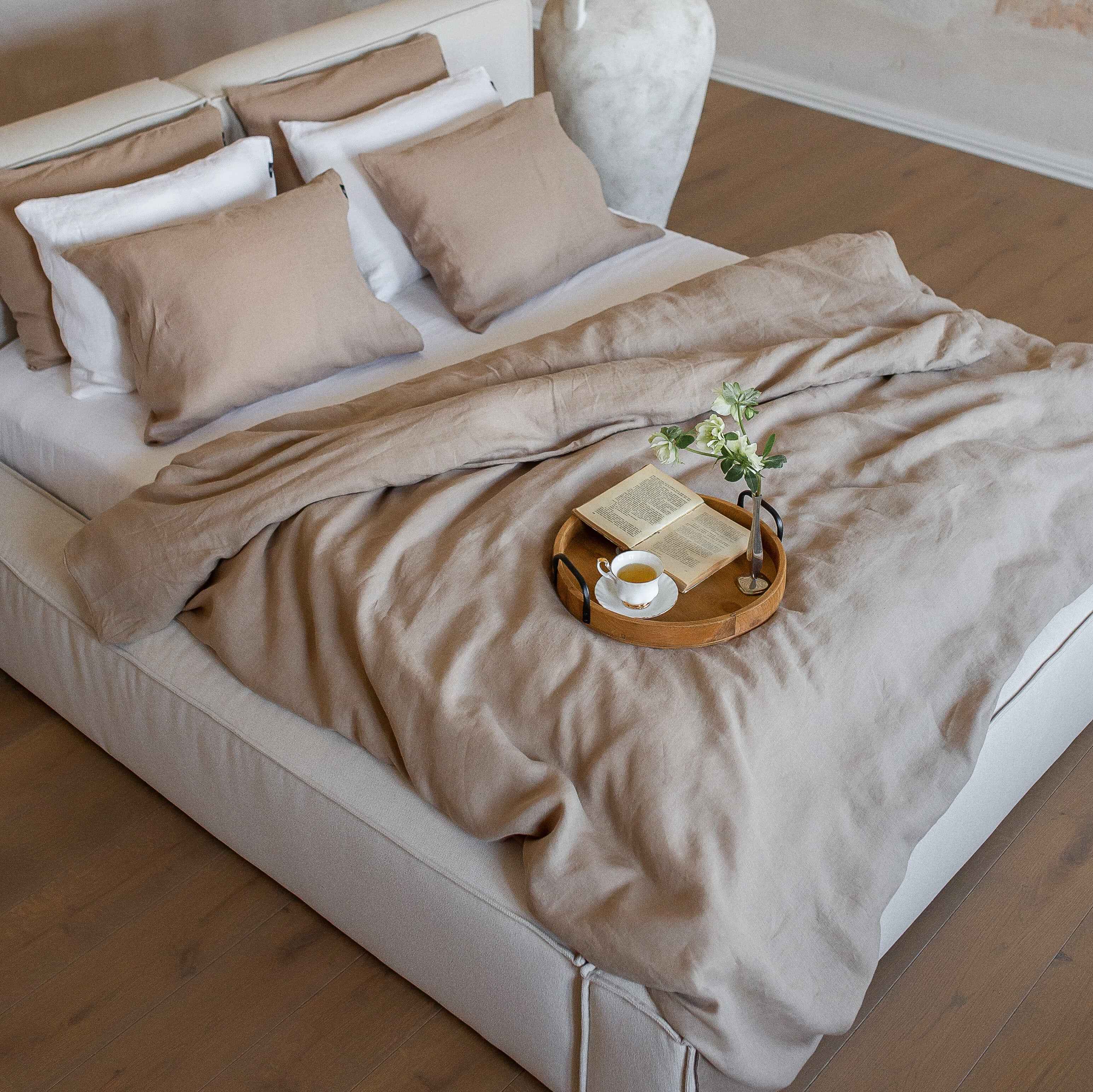 Linen Bedding Set – Warm Cocoa
