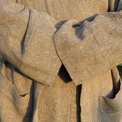 Linen Robe with Recycled Denim