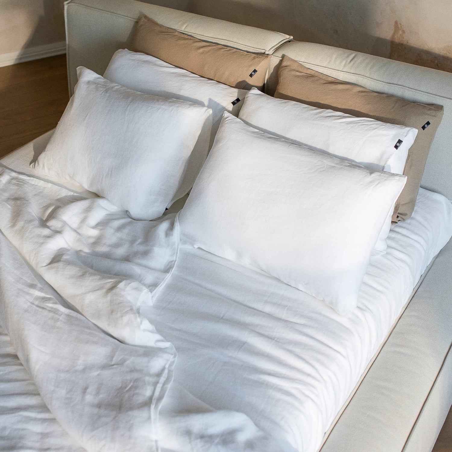 Linen Bedding Set – Pure White - LinumLenis