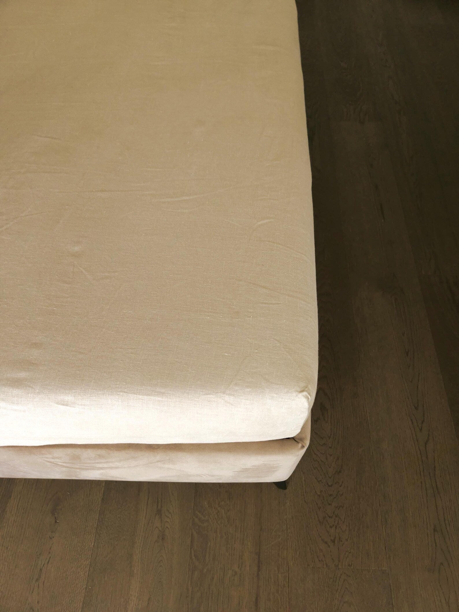 Linen Fitted Sheet –  Warm Cocoa