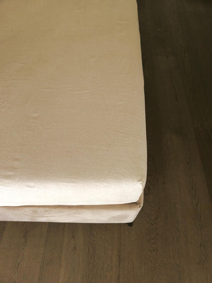 Linen Fitted Sheet –  Warm Cocoa