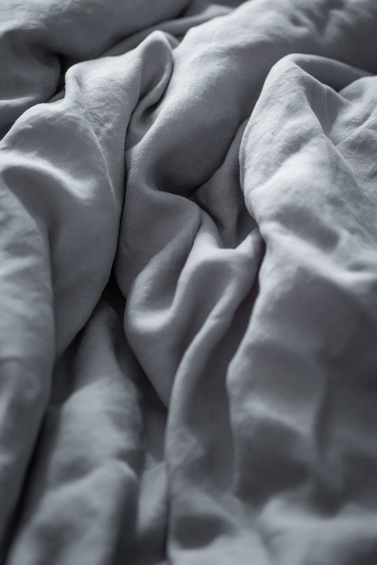 Linen flat sheet – Dusk Grey